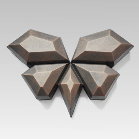 Vlinder abstract brons